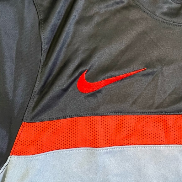 Nike dri-fit soccer shirt, black, grey and red with vents on backside. Sz. M - Picture 4 of 7